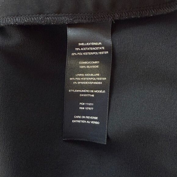 Alice + Olivia Londyn Sheer Panel V-Neck Sleeveless Wide Leg Jumpsuit in Black 2 - Picture 8 of 12